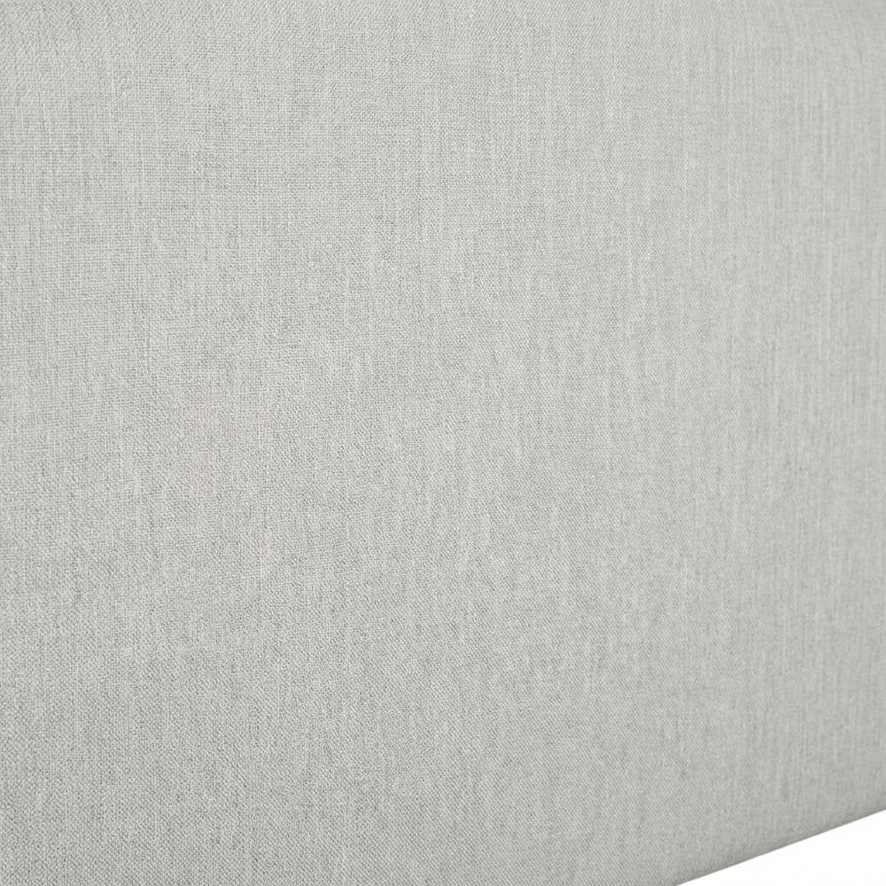 Off White Upholstered Twin Headboard with Soft Fabric and Classic Design