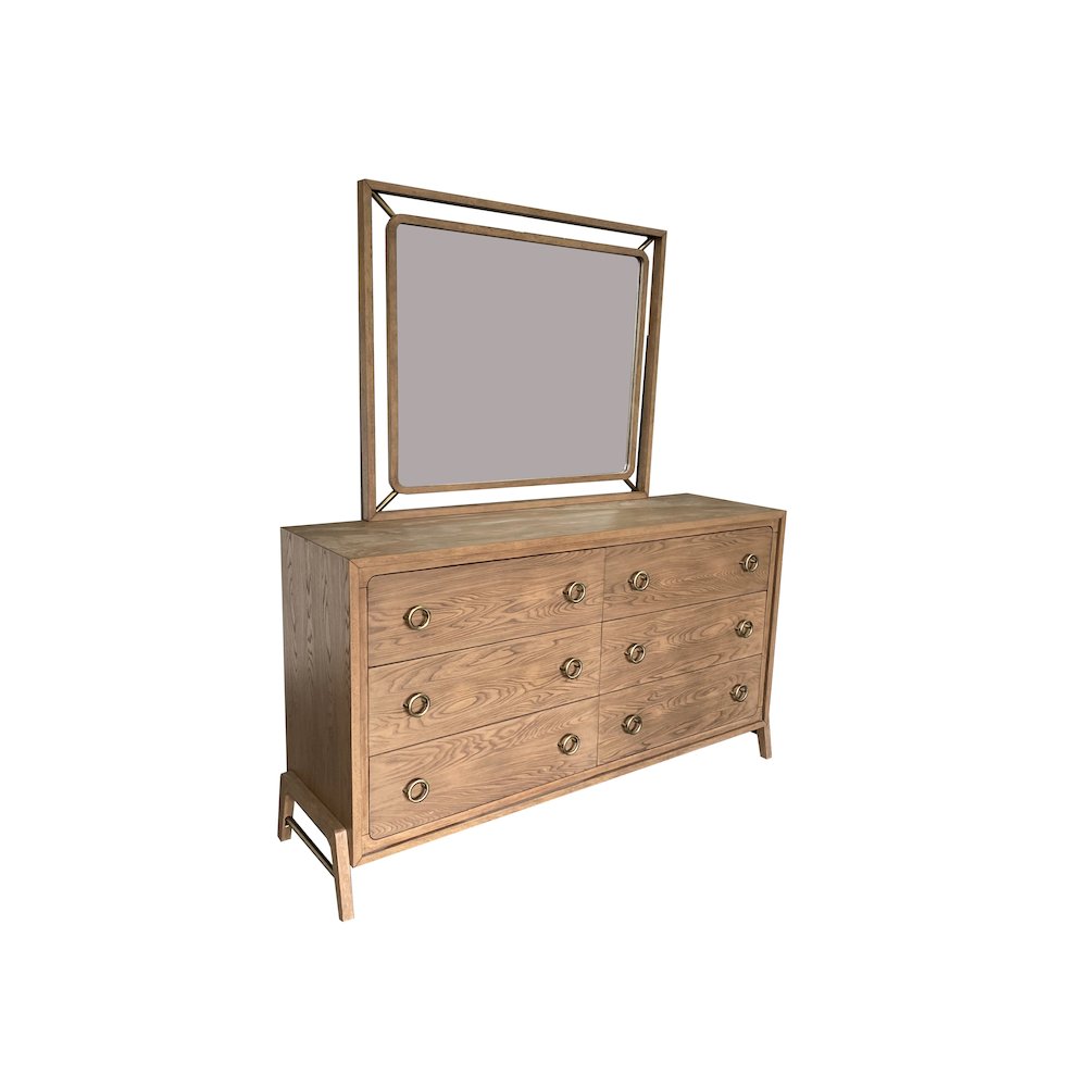 Aurora Wood & Metal Mirror
