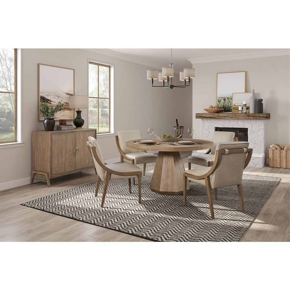 Aurora Round Dining Table W/ Lazy Susan