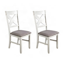 Rubberwood Solid High-Back Windsor Farmhouse Dining Chairs Set of 2