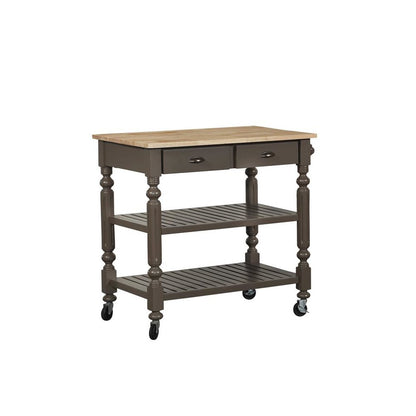 Payson Taupe Kitchen Cart