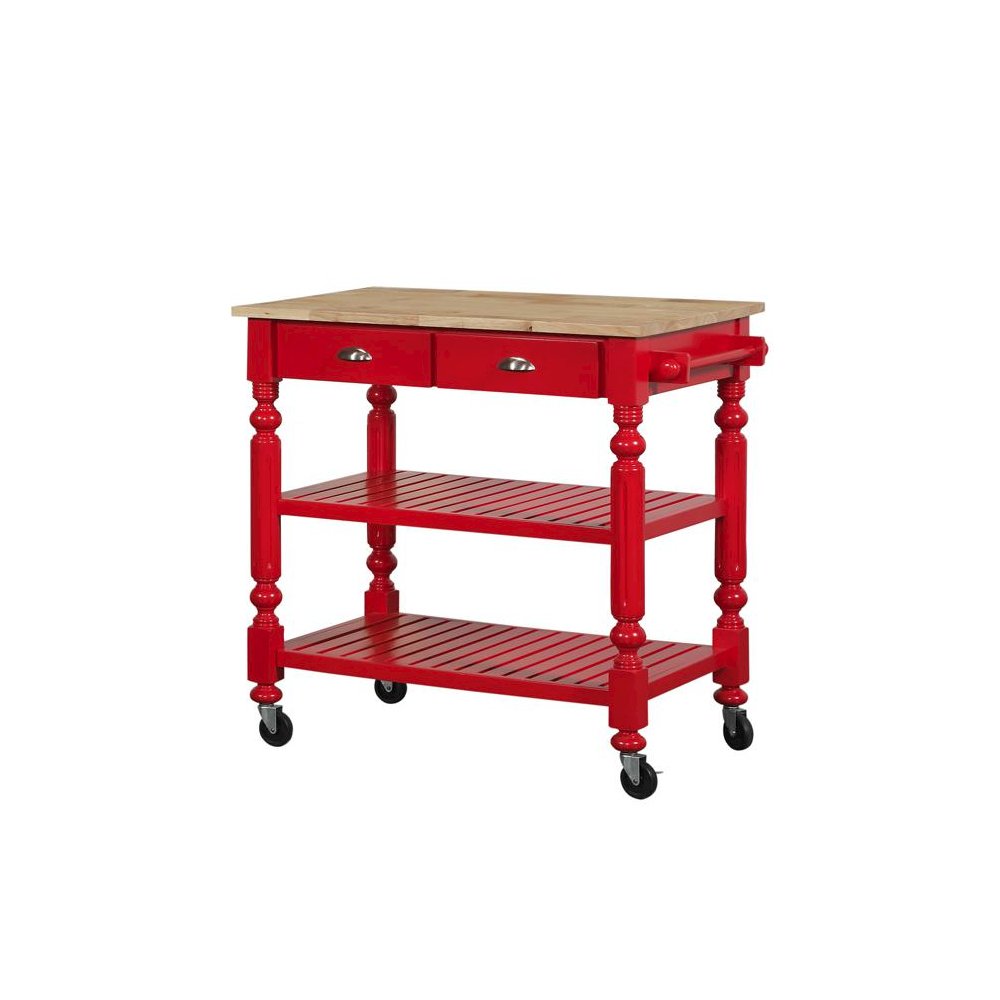 Payson Red Kitchen Island