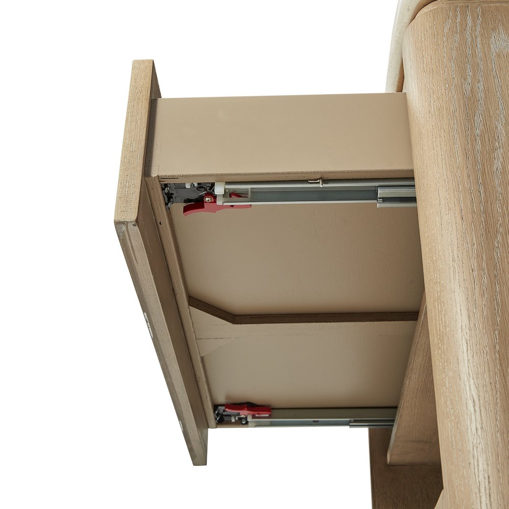 Transitional Elements Two Drawer Nightstand with Rope Fronts