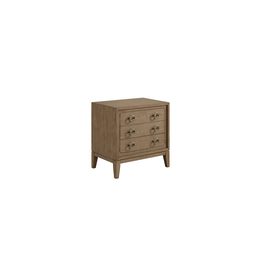Aurora 3 Drawer Nightstand W/ USB - Latte