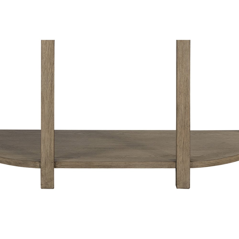 Transitional Elements Curved 1-Drawer Console Table - Toffee