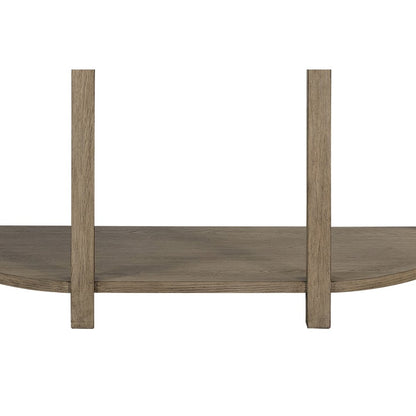 Transitional Elements Curved 1-Drawer Console Table - Toffee