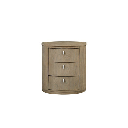 Transitional Elements Oval Nightstand - Toffee