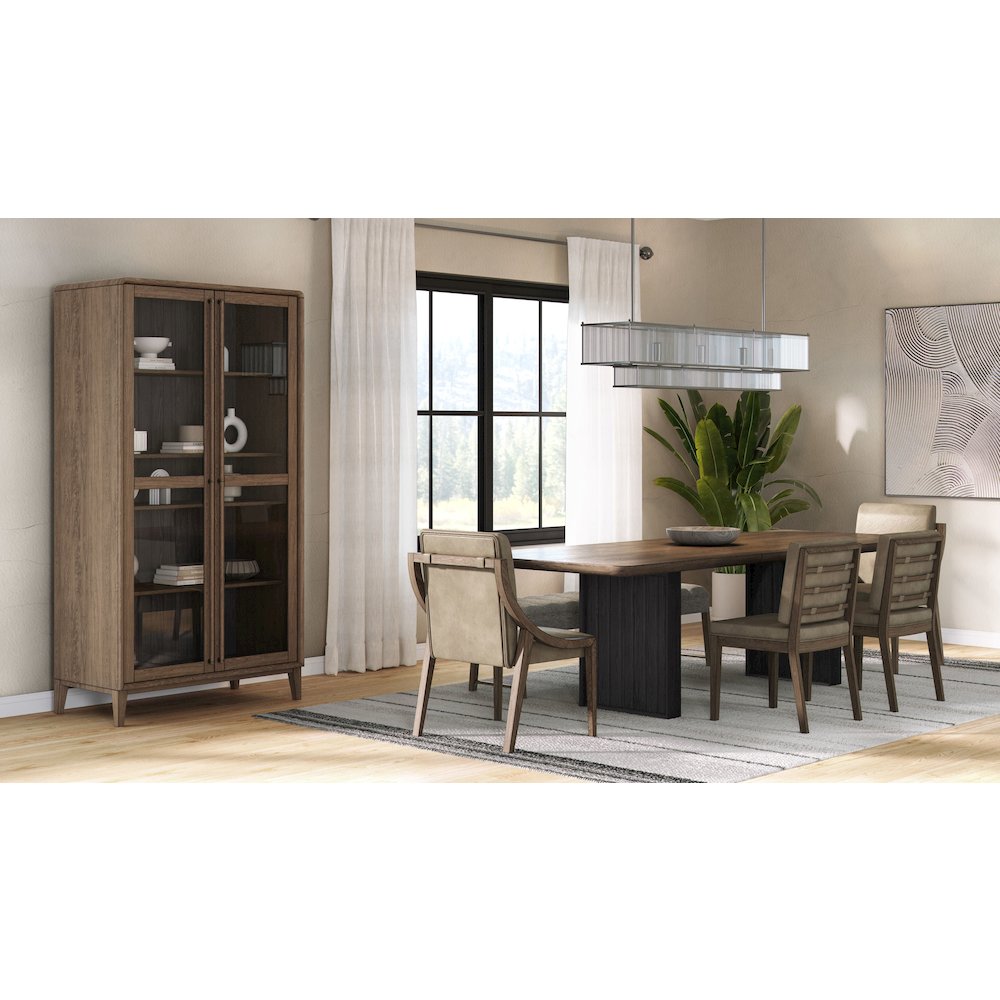 Aurora Double Pedestal Table W/ Leaf