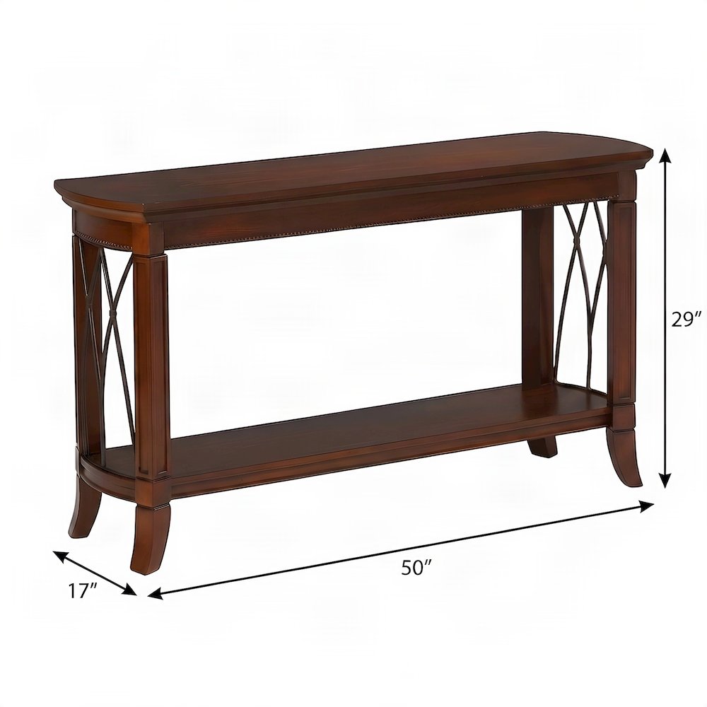 Solid Rubberwood and Birch Sofa Table, Console Entryway Table