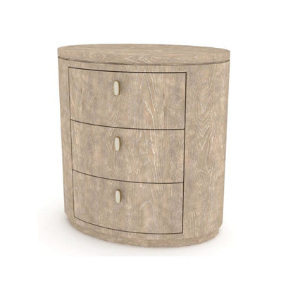 Transitional Elements Oval Nightstand - Toffee