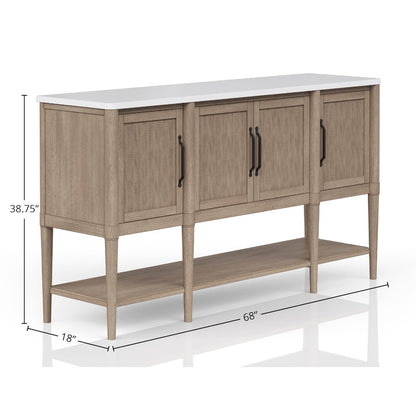 Wilmington Cane Door-Cement Top Server