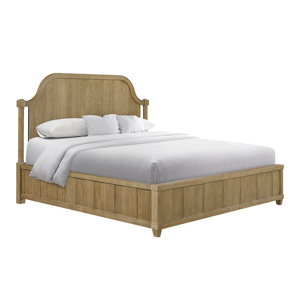 Magnolia Queen Planked Panel Bed - Cashew
