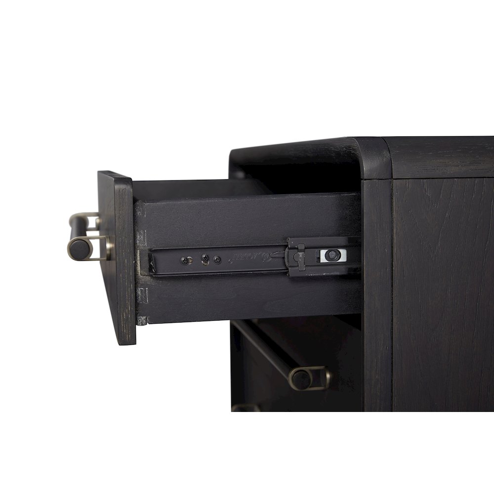 Aurora 3 Drawer Nightstand W/ USB - Peppercorn