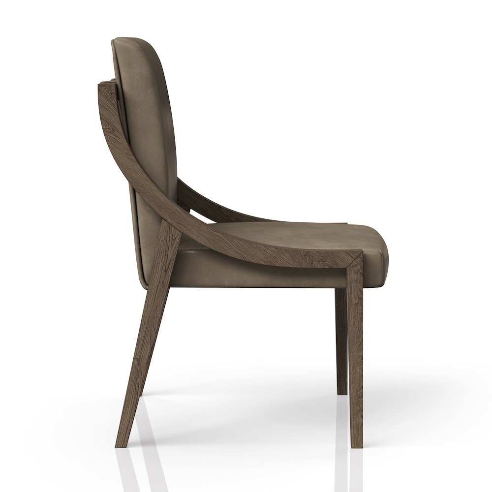 Aurora Latte & Leather Sling Chair