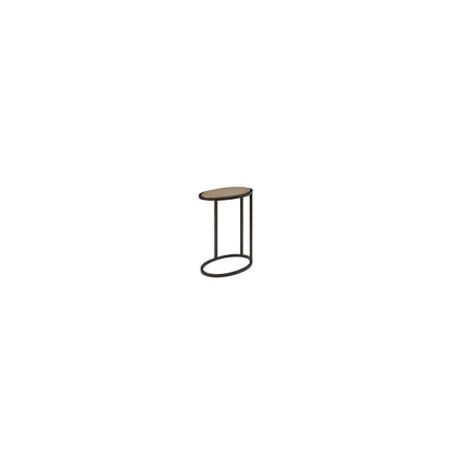 Transitional Elements Metal/Wood Top Chairside Table - Toffee