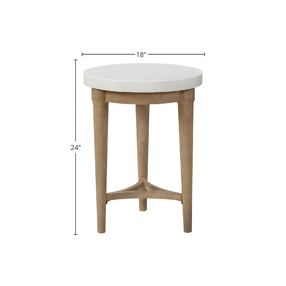 Wilmington Chairside Table W/ Cement Top