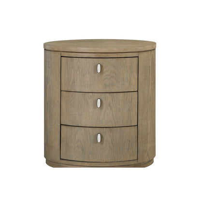 Transitional Elements Oval Nightstand - Toffee