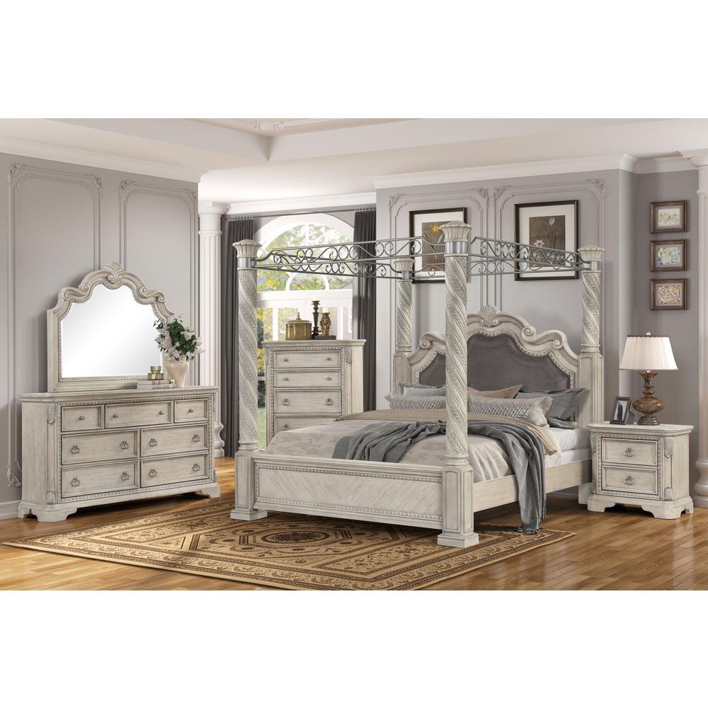 Coventry Uph Panel Canopy King Bed