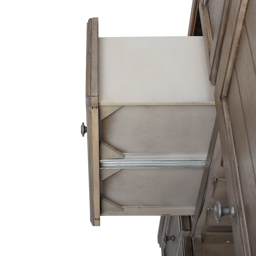 Will Server W/ Power Pack in Gray / Brown Finish