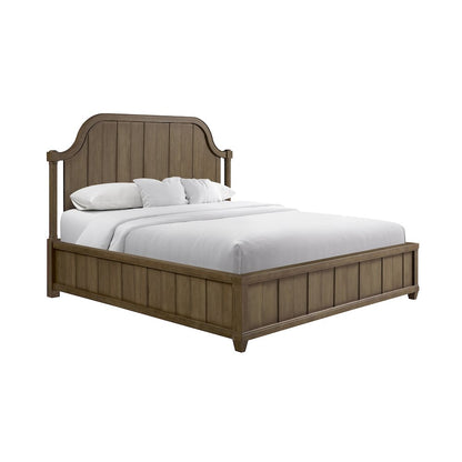 Magnolia Queen Planked Panel Bed - Almond