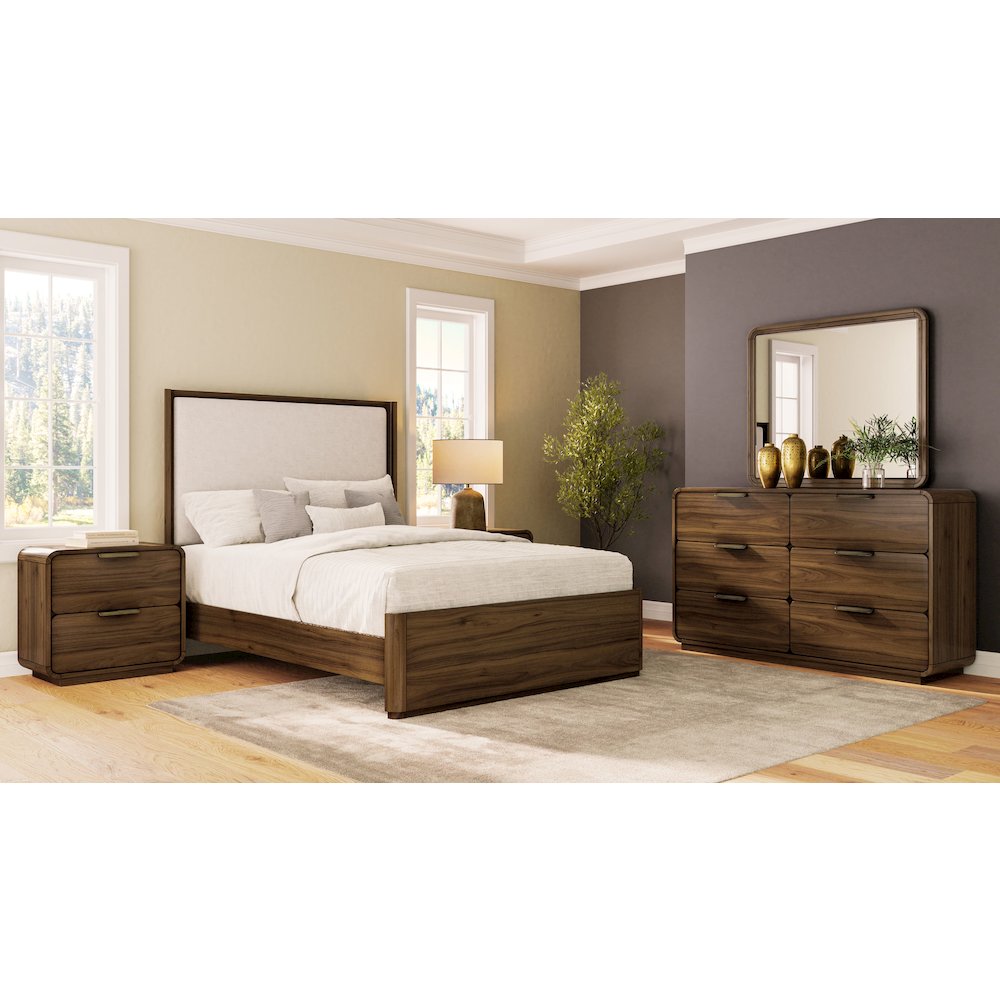 Summerfield Mirror in Walnut Finish