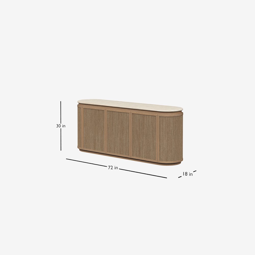 Elements Stone & Rope Server - In Toffee Finish