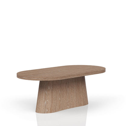 Elements Oval Pedestal Table - In Cocoa Finish