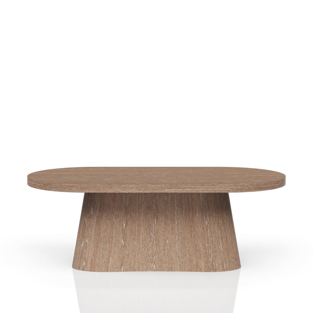 Elements Oval Pedestal Table - In Cocoa Finish