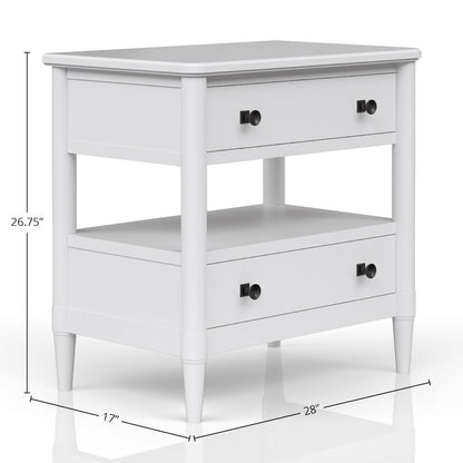 Wilmington Open Nightstand -White