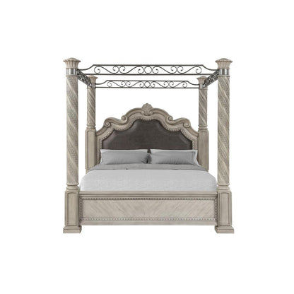 Coventry Uph Panel Canopy Queen Bed