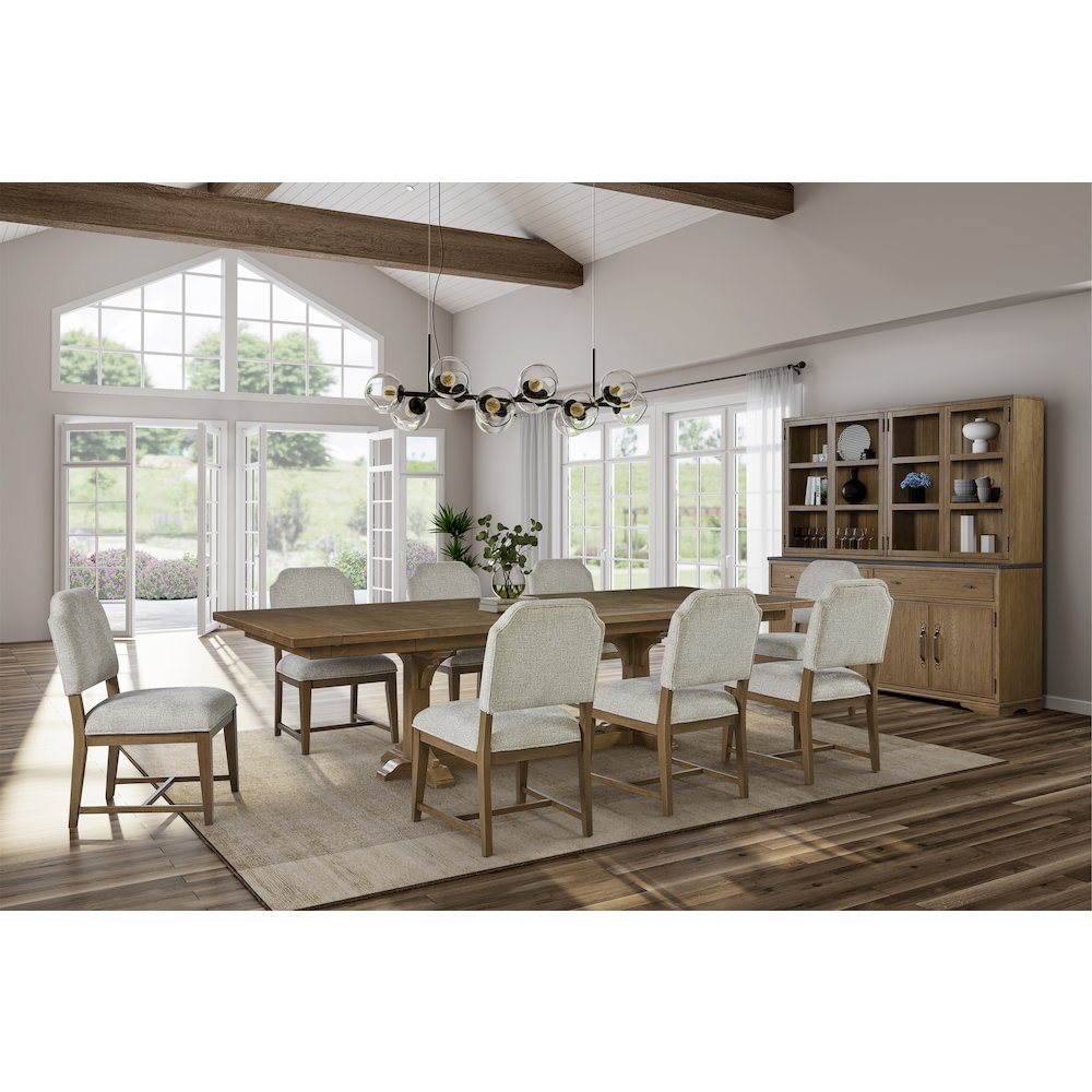 Magnolia 2 Piece Cabinet (Hutch & Buffet) - Almond
