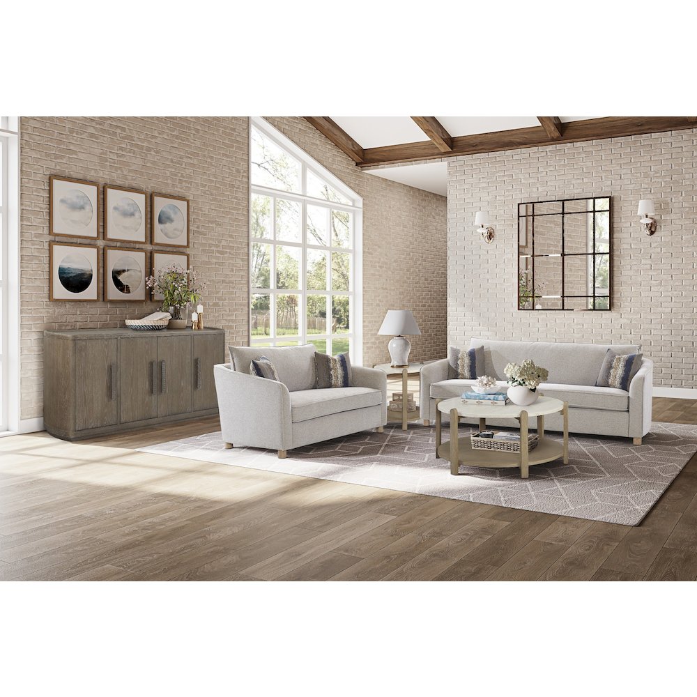 Transitional Elements Stone Top End Table - Toffee