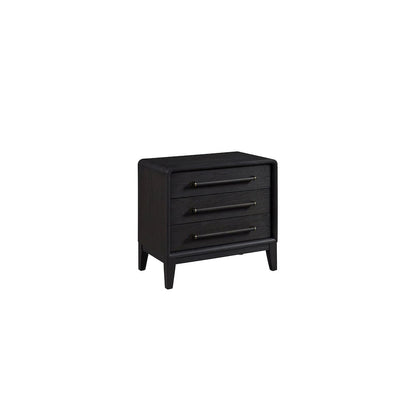 Aurora 3 Drawer Nightstand W/ USB - Peppercorn