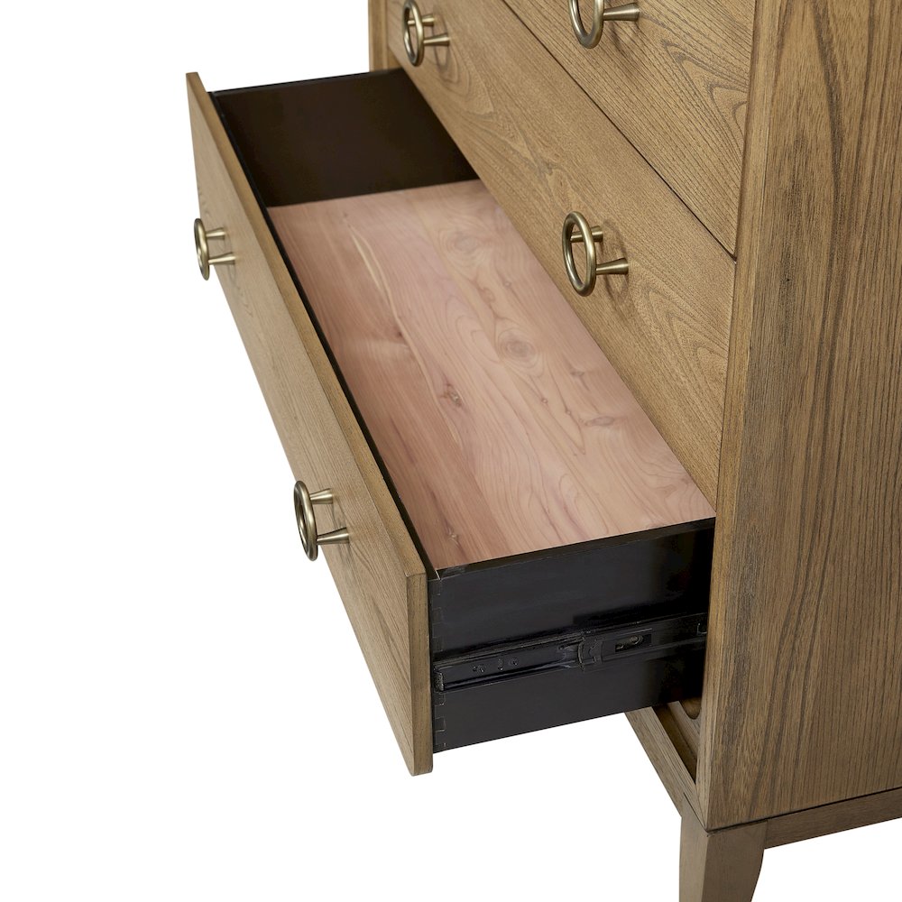Aurora 5 Drawer Chest - Latte