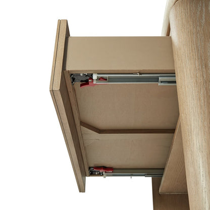 Elements Two Drawer Nightstand with Oak Veneer Drawer Fronts - Toffee
