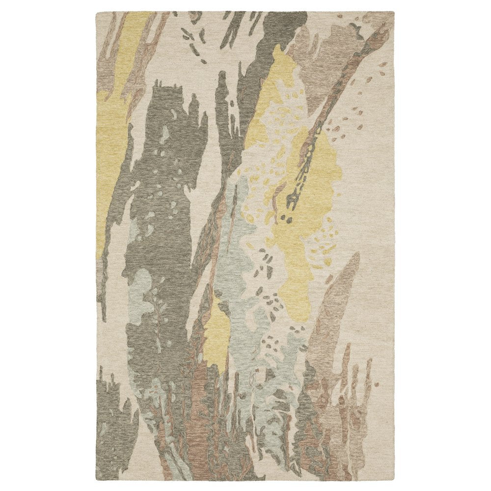 5X8 Contemporary Rug Made of Wool, Beige color
