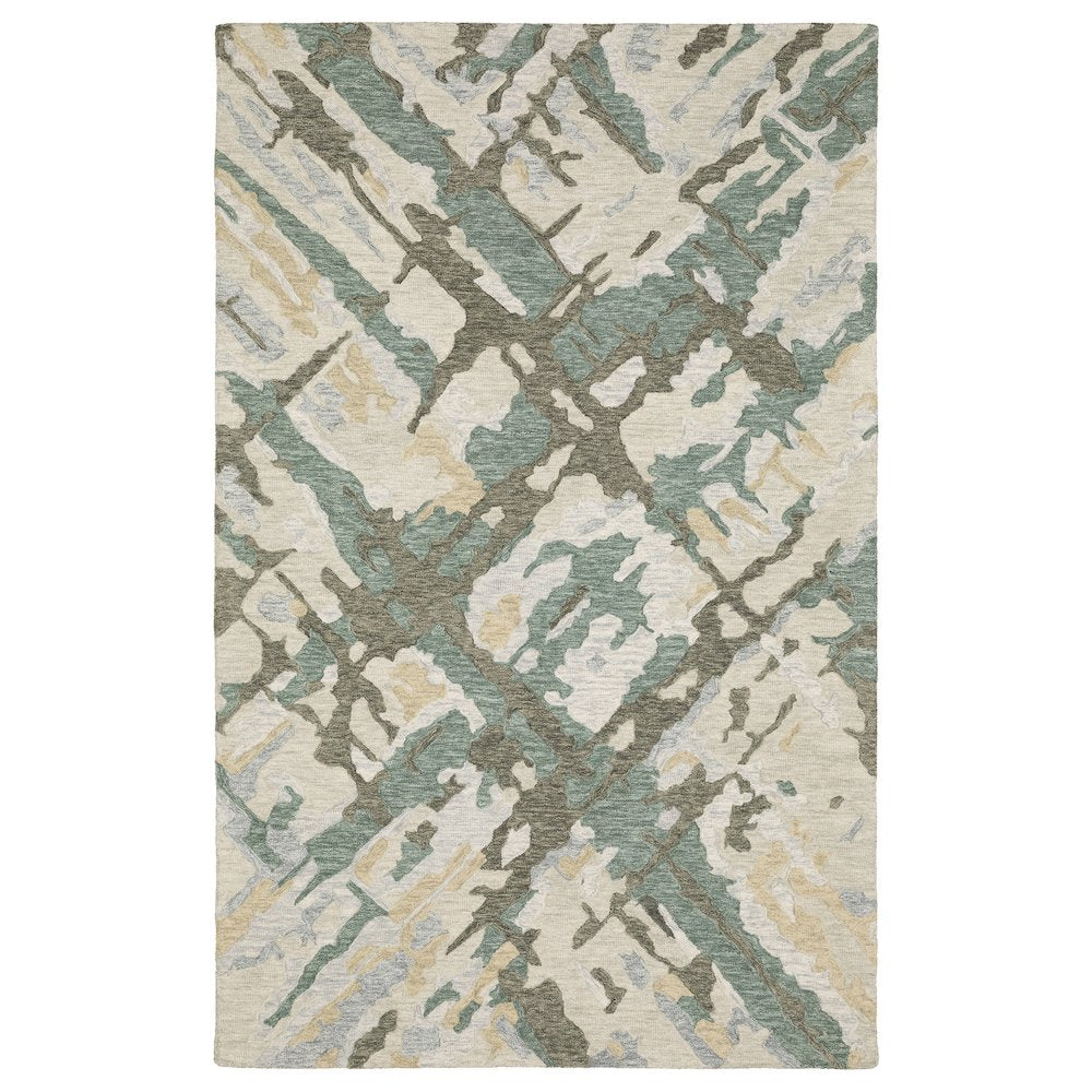 5X8 Contemporary Rug Made of Wool, Grey color