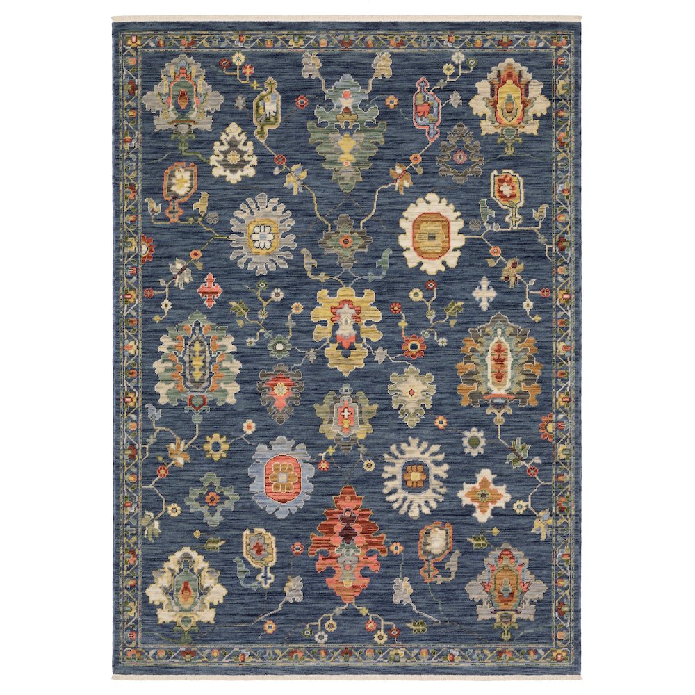 Runner Traditional Rug Made of Wool/Nylon, Blue color