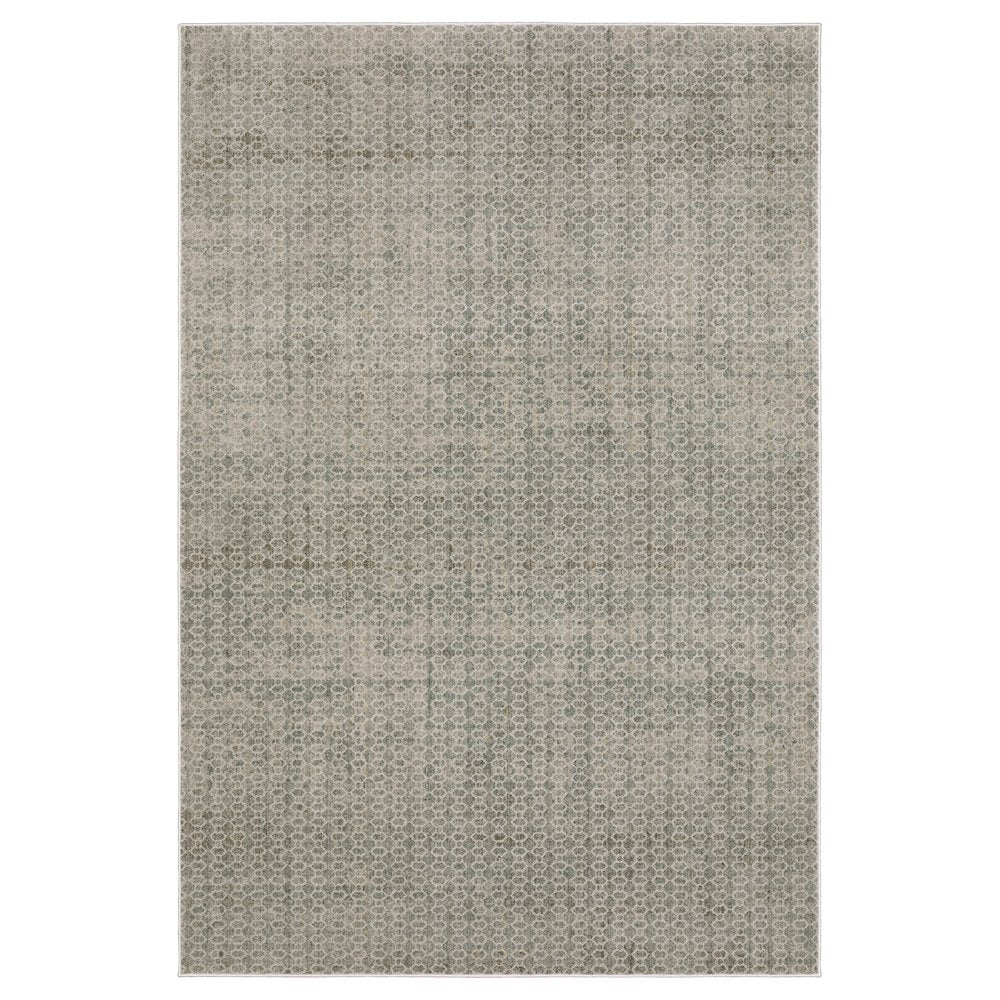 Contemporary Rug 3' 3" X  5' Size in Grey/ Blue Color