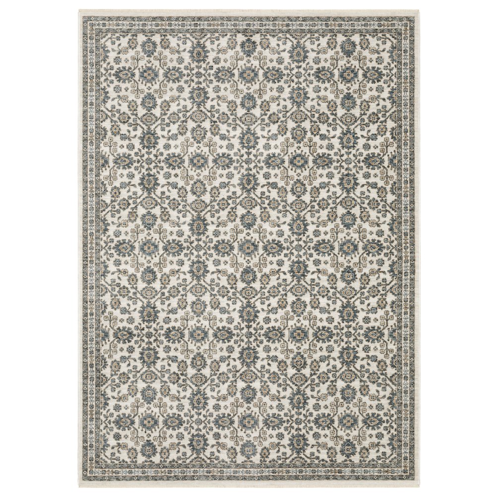 5X8 Traditional Rug Made of Polyester, Ivory color
