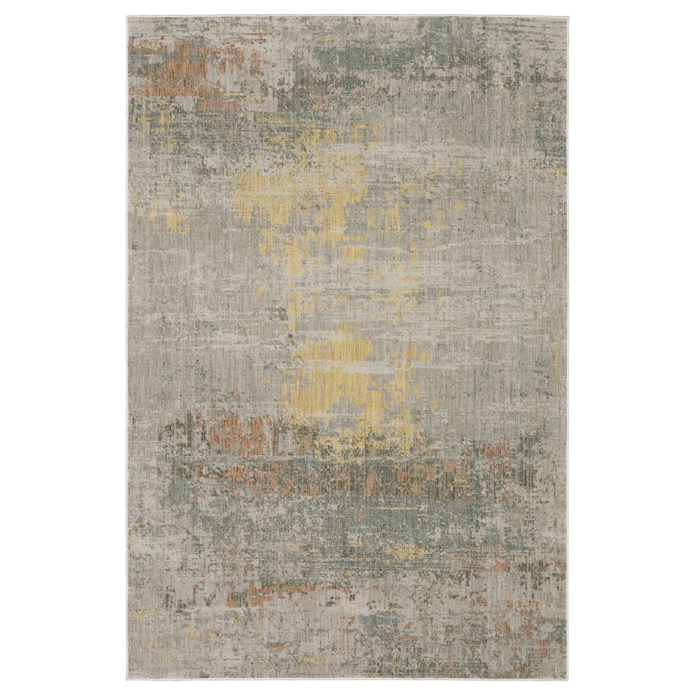 Mallory MAL05 Grey/ Multi Indoor Area Rug - 5'3" x 7'6"