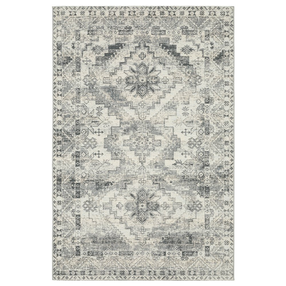 6X9 Outdoor Rug Made of Polypropylene, Grey color