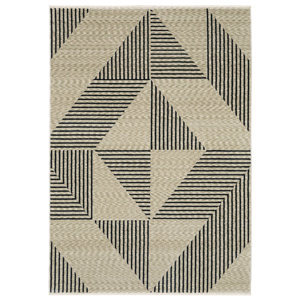 10X13 Casual Rug Made of Polyester, Beige color