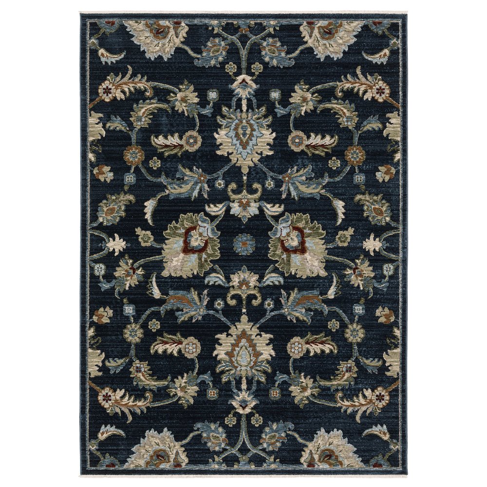 10X13 Casual Rug Made of Polyester, Blue color