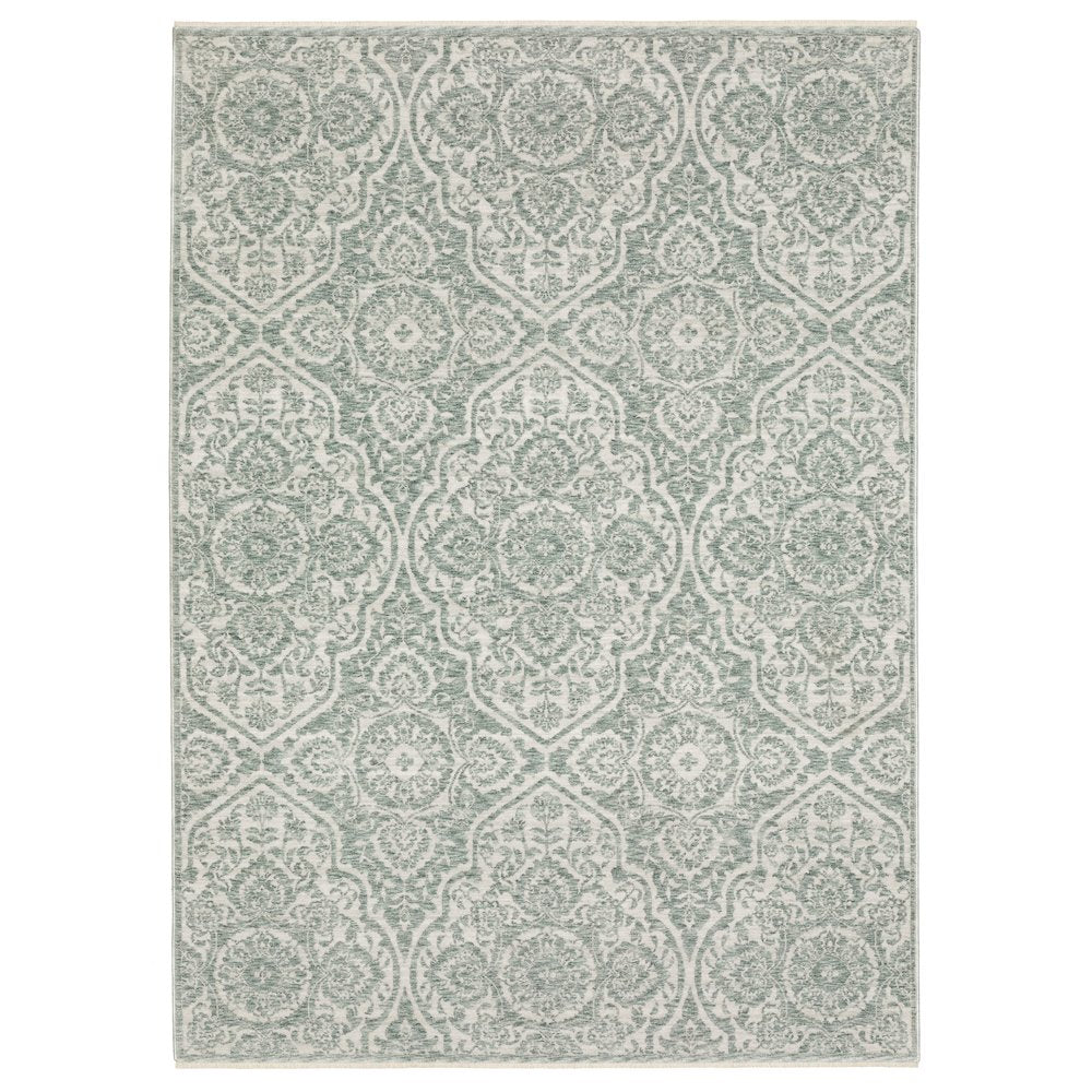 10X13 Casual Rug Made of Polyester, Green color