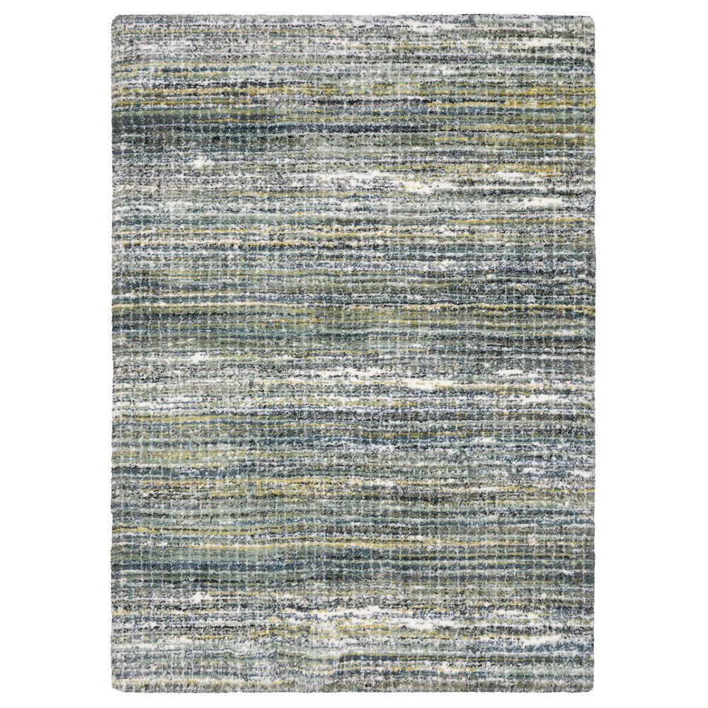 10X13 Casual Rug Made of Polyester, Green color
