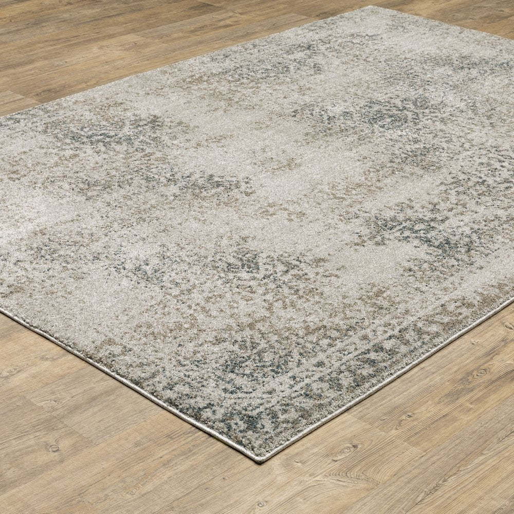 Alton 070E9 Grey/ Beige Indoor Area Rug - 5'3" x 7'6"