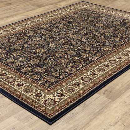 Ariana 113B2 Blue/ Red Indoor Area Rug - 7'10" x 11'