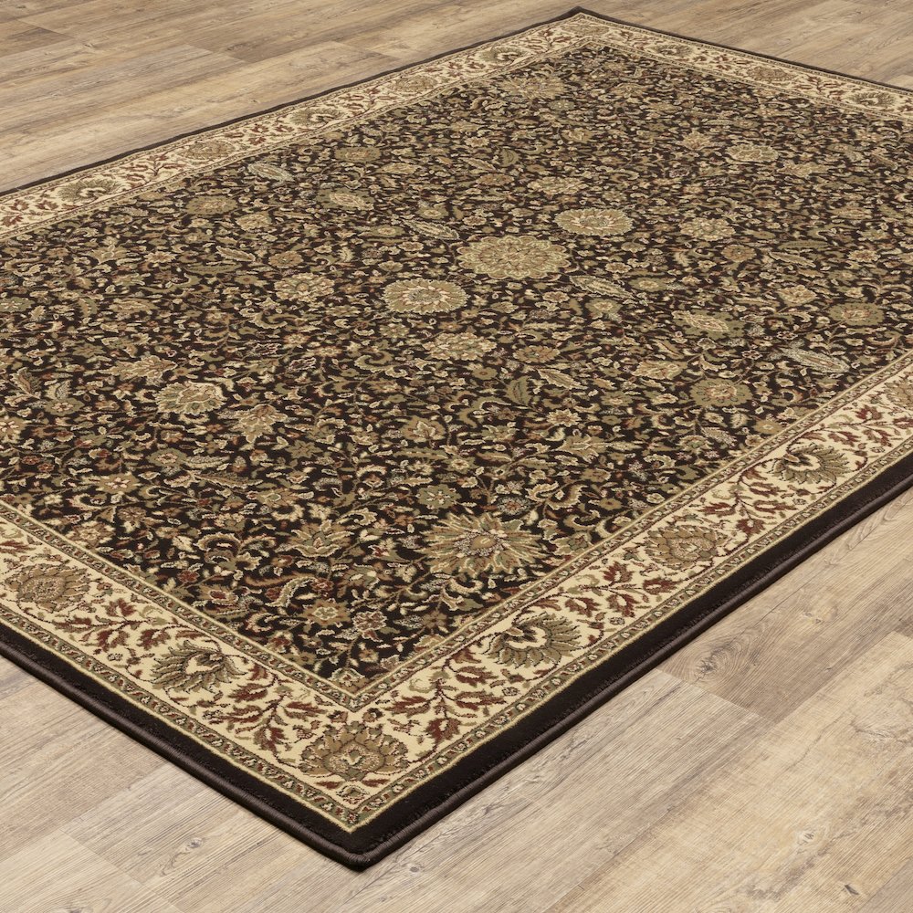 Ariana 172D2 Brown/ Ivory Indoor Area Rug - 2'7" x 9'4"