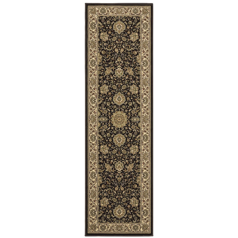 Ariana 172D2 Brown/ Ivory Indoor Area Rug - 2'7" x 9'4"